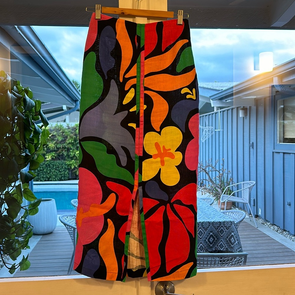 Mara Hoffman MOLLY SKIRT MULTI BLACK IRIS PRINT